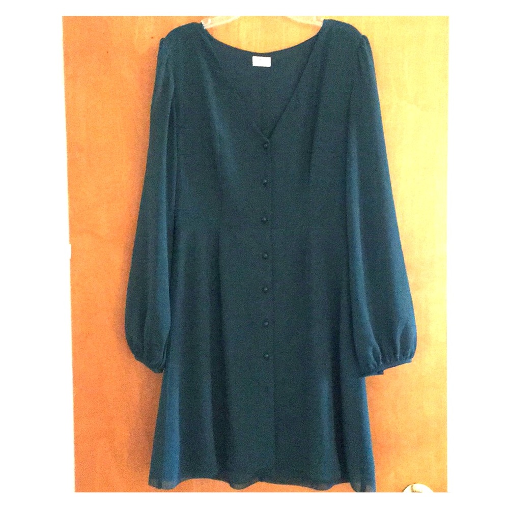Green Button-Up Dress